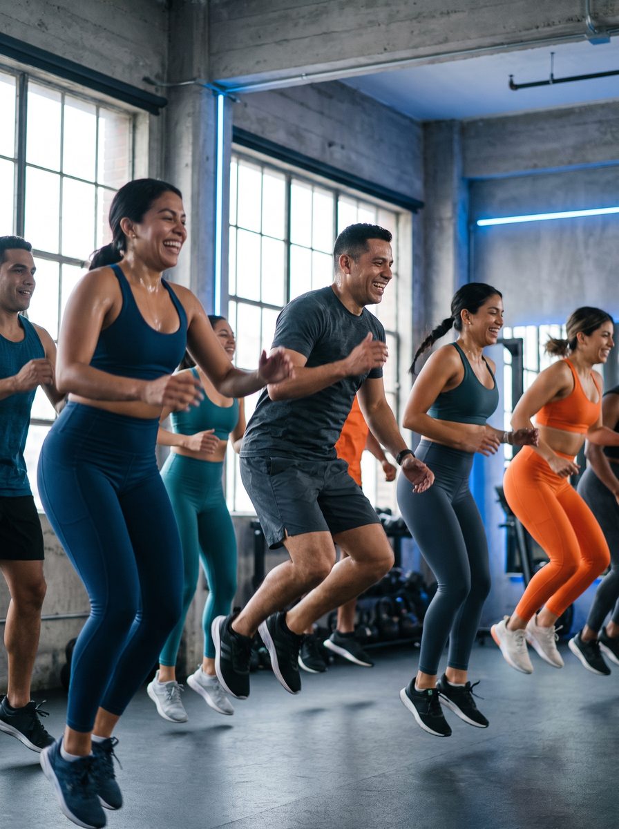 Clase de HIIT en grupo